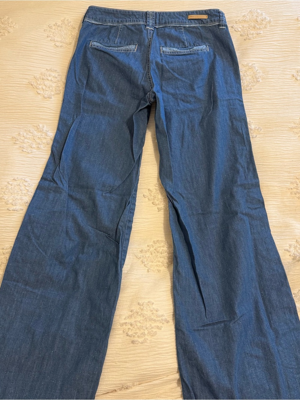 Pilcro and the letterpress Dark Blue Wide-Leg Jeans, size 2 or 27 - Picture 3 of 3